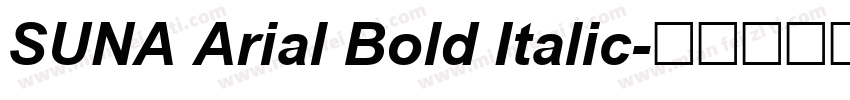 SUNA Arial Bold Italic字体转换